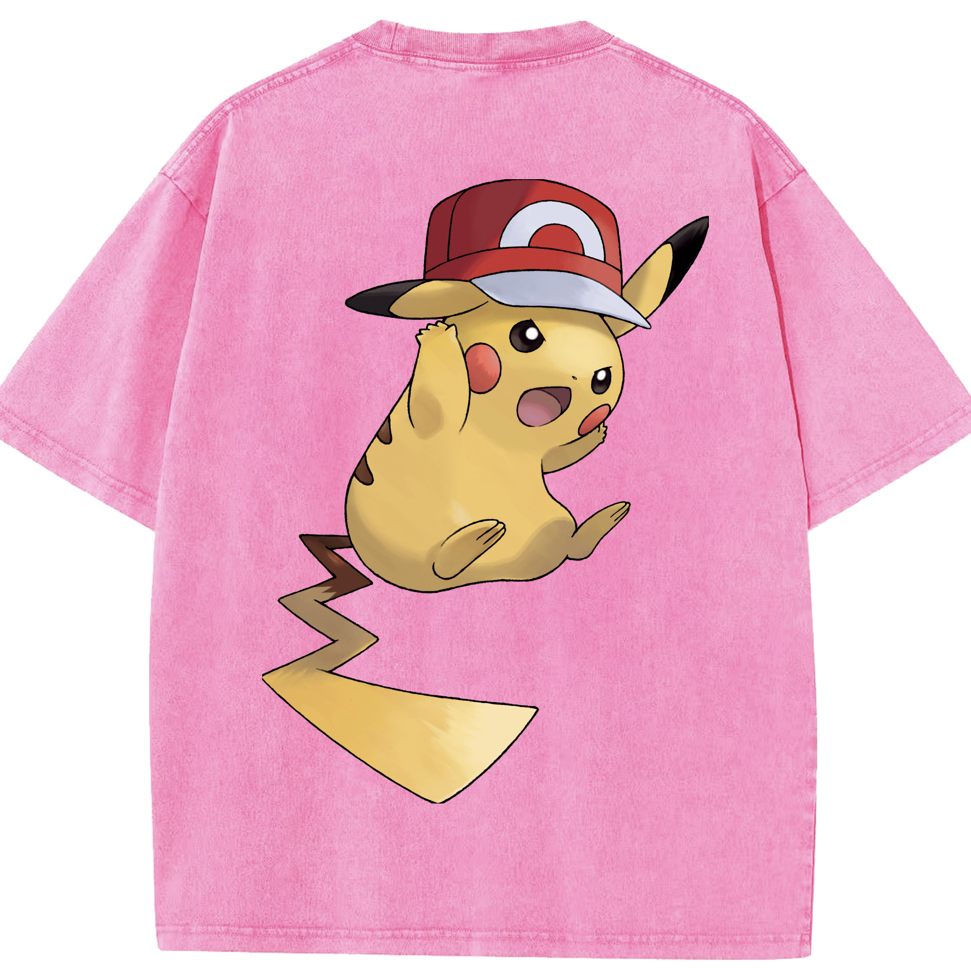 （画像用） ポケットモンスター Pokémon 綿100% ヴィンテージ風 半袖Tシャツ（背面プリント）